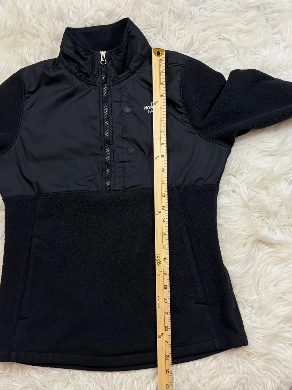 North Face black insulated quarter-zip fleece Jacket Womens Small